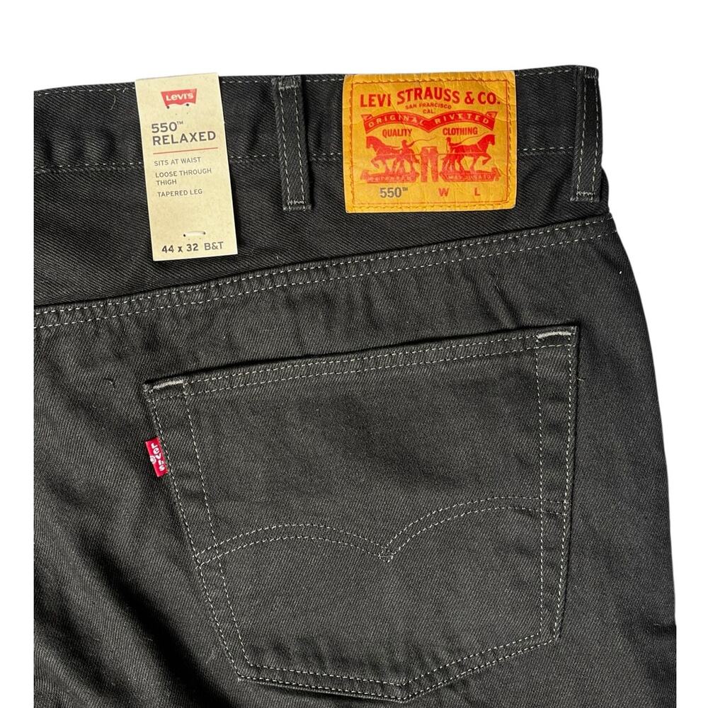 Levi's 550 Relaxed Jeans | Mens 44 x 32 Black NWT (Big & Tall) - Picture 8 of 13